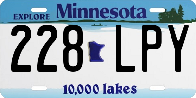 MN license plate 228LPY