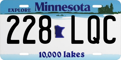 MN license plate 228LQC