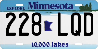 MN license plate 228LQD