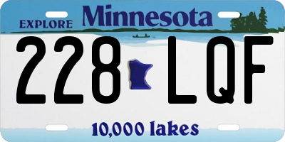 MN license plate 228LQF