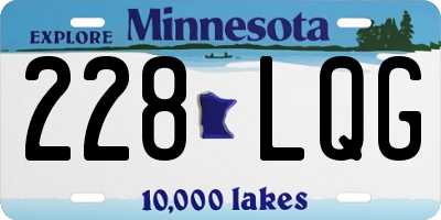 MN license plate 228LQG