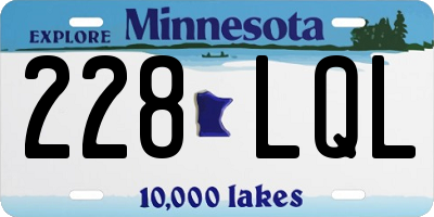MN license plate 228LQL