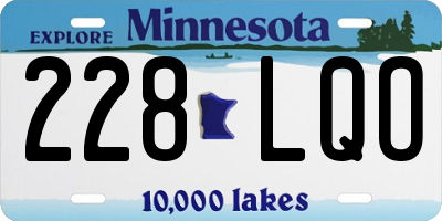 MN license plate 228LQO