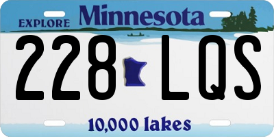 MN license plate 228LQS