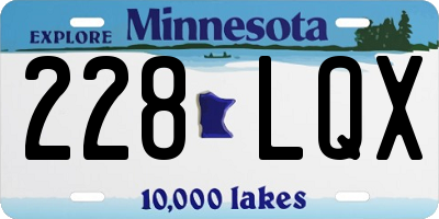 MN license plate 228LQX