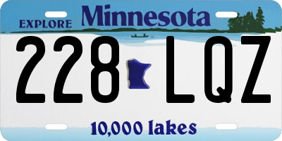 MN license plate 228LQZ