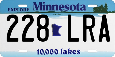 MN license plate 228LRA