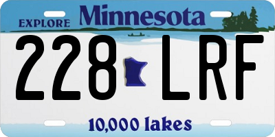 MN license plate 228LRF