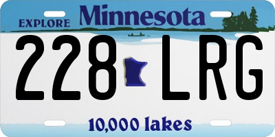 MN license plate 228LRG