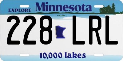 MN license plate 228LRL