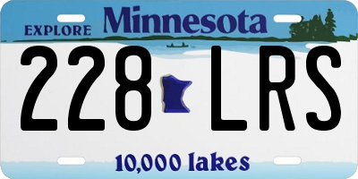 MN license plate 228LRS