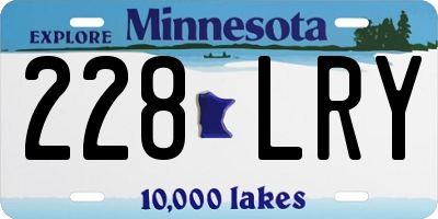 MN license plate 228LRY