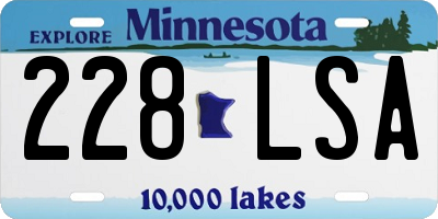 MN license plate 228LSA