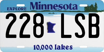 MN license plate 228LSB