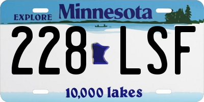 MN license plate 228LSF