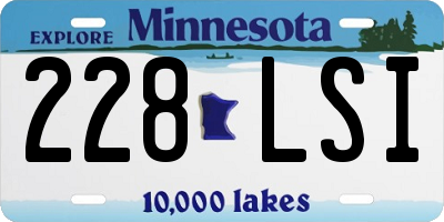 MN license plate 228LSI
