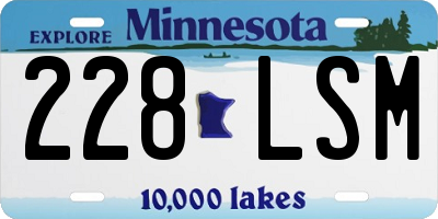 MN license plate 228LSM