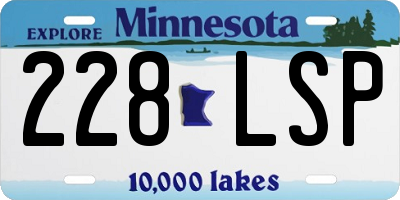 MN license plate 228LSP