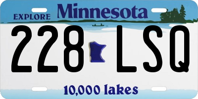 MN license plate 228LSQ