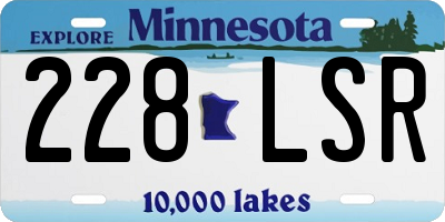 MN license plate 228LSR