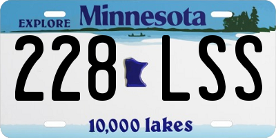MN license plate 228LSS
