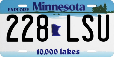 MN license plate 228LSU