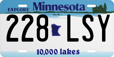 MN license plate 228LSY