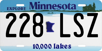 MN license plate 228LSZ