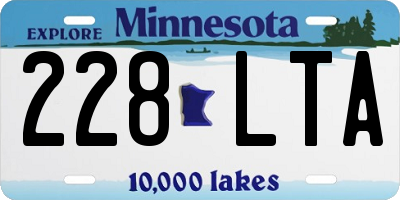 MN license plate 228LTA
