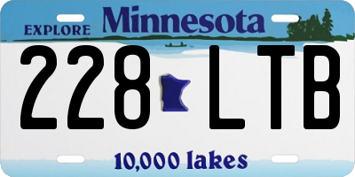 MN license plate 228LTB