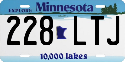 MN license plate 228LTJ
