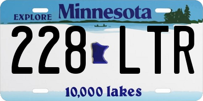 MN license plate 228LTR