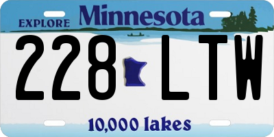 MN license plate 228LTW