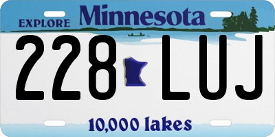 MN license plate 228LUJ