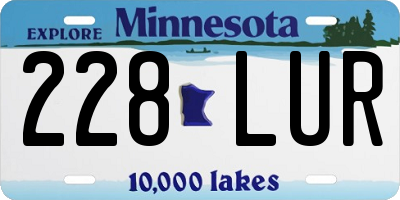 MN license plate 228LUR