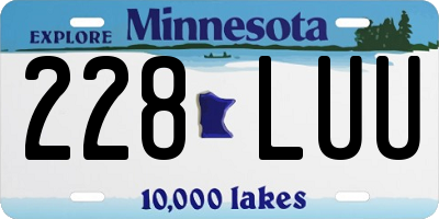 MN license plate 228LUU