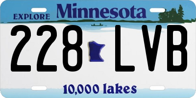 MN license plate 228LVB