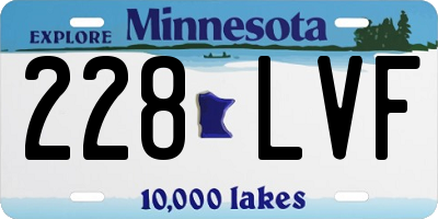 MN license plate 228LVF