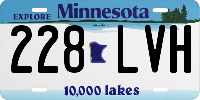 MN license plate 228LVH