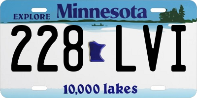 MN license plate 228LVI