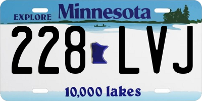 MN license plate 228LVJ