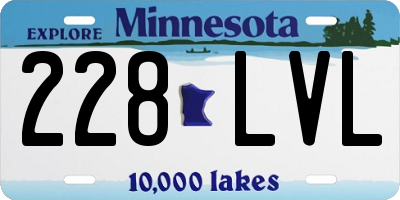 MN license plate 228LVL