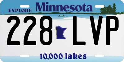 MN license plate 228LVP