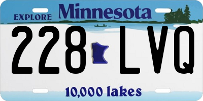 MN license plate 228LVQ