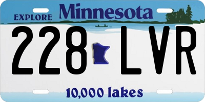 MN license plate 228LVR