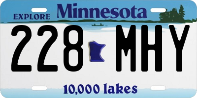 MN license plate 228MHY
