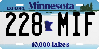 MN license plate 228MIF