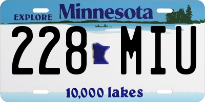 MN license plate 228MIU