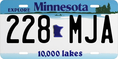 MN license plate 228MJA