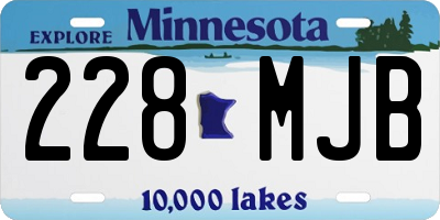 MN license plate 228MJB